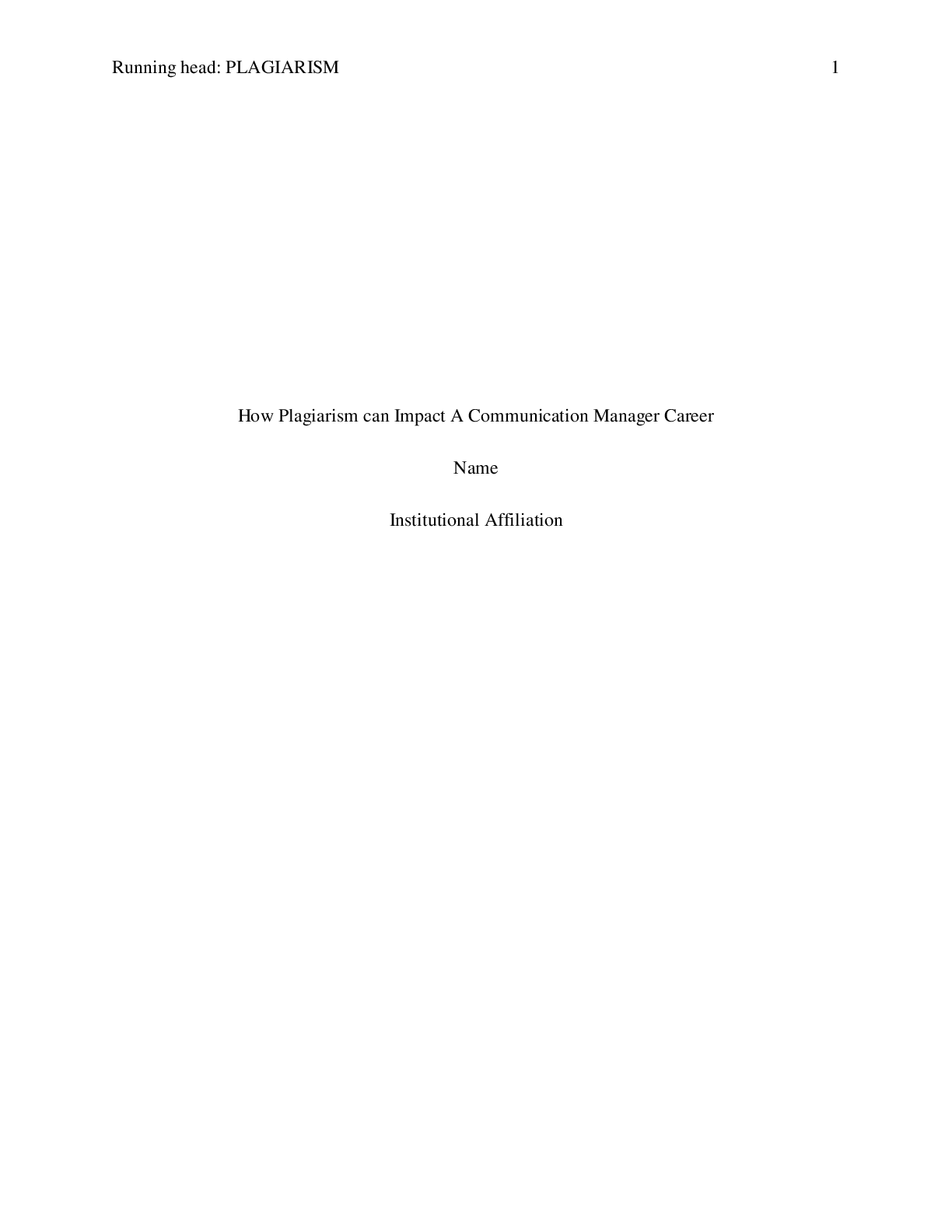 Preview image for How Plagiarism can Impact A Communication Manager Career